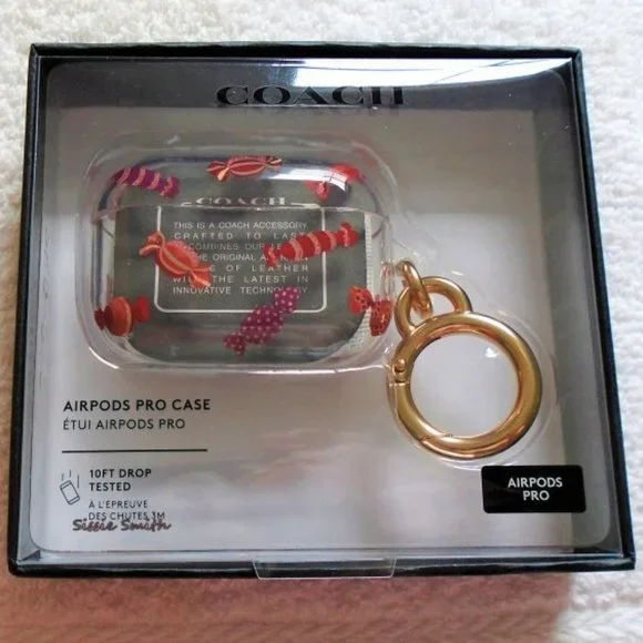 NWT Coach Airpods Pro Case with Candy Print - Picture 2 of 4